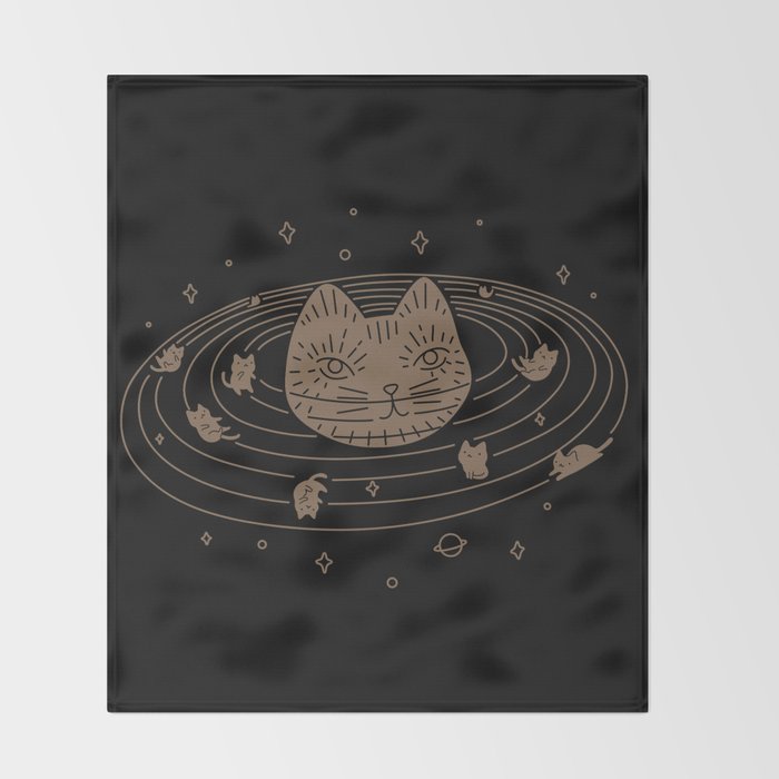 Cat Landscape 147: Caturn Throw Blanket Gallery Image 2