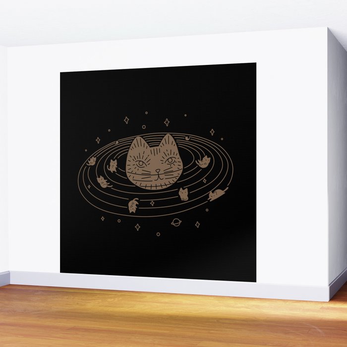 Cat Landscape 147: Caturn Wall Mural Gallery Image 2