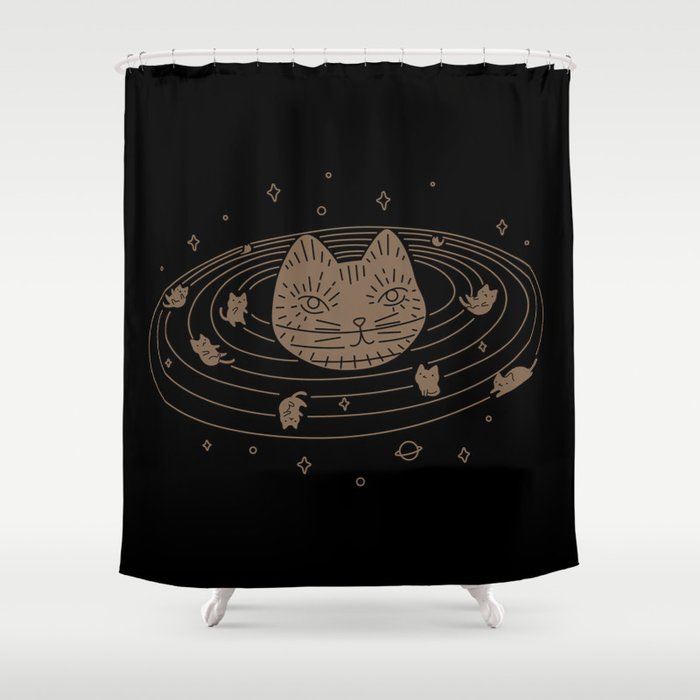 Cat Landscape 147: Caturn Shower Curtain Gallery Image 1