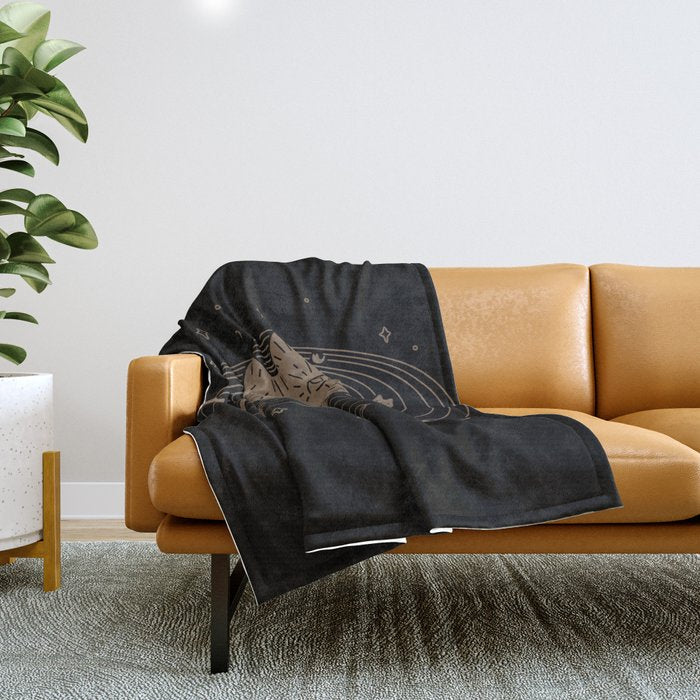 Cat Landscape 147: Caturn Throw Blanket Gallery Image 1