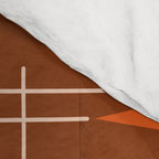 Mid Century Modern Stars Burnt Orange Brown Comforter Gallery Image 4