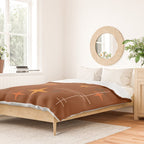 Mid Century Modern Stars Burnt Orange Brown Duvet Cover Gallery Image 2