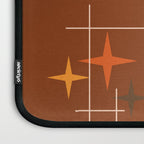 Mid Century Modern Stars Burnt Orange Brown Laptop Sleeve Gallery Image 3
