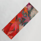 red leaves abstract art Yoga Mat Gallery Image 1