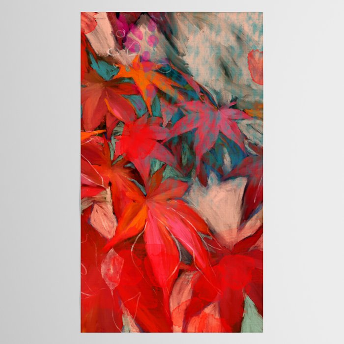 red leaves abstract art Tablecloth Gallery Image 2