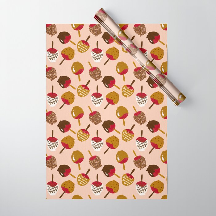 Caramel Apples - Red Wrapping Paper Gallery Image 1