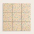 Colorful Party Sprinkles Wood Wall Art Gallery Image 1