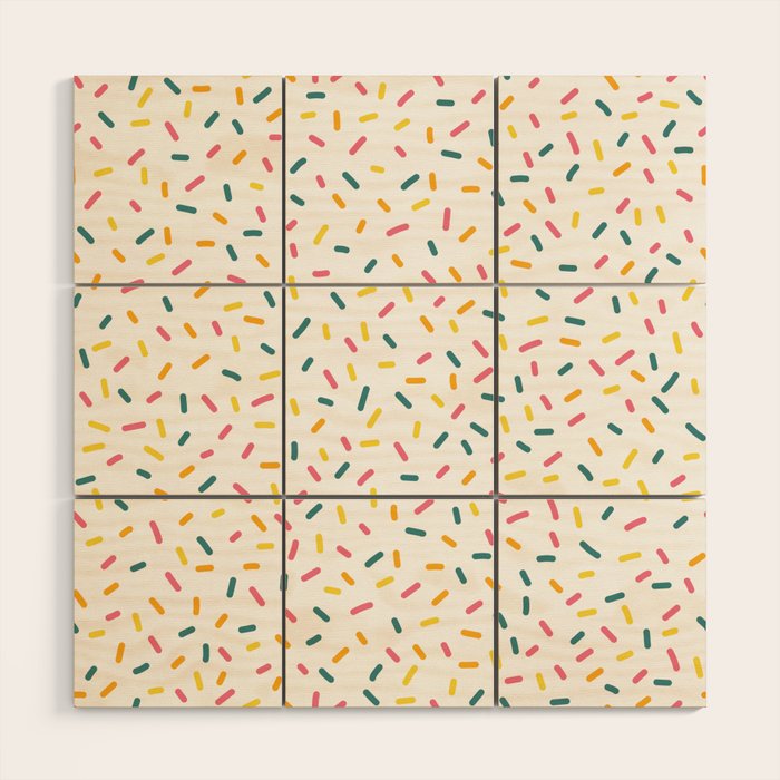 Colorful Party Sprinkles Wood Wall Art Gallery Image 1