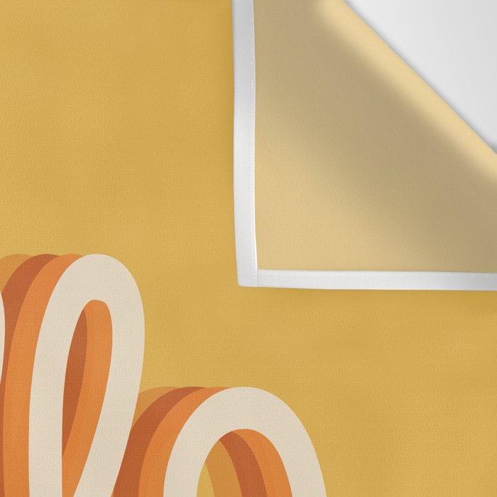 Hello - retro Wall Tapestry Gallery Image 3