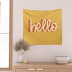 Hello - retro Wall Tapestry Gallery Image 2