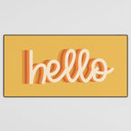 Hello - retro Desk Mat Gallery Image 3