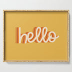 Hello - retro Serving Tray Gallery Image 1