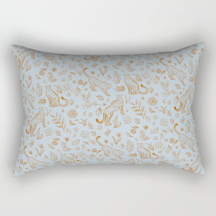 Cheetahs and Plants Boho Rectangular Pillow Gallery Image 2