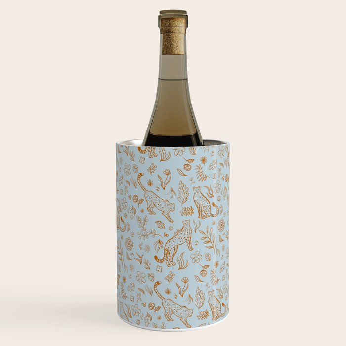 Cheetahs and Plants Boho Wine Chiller Gallery Image 1
