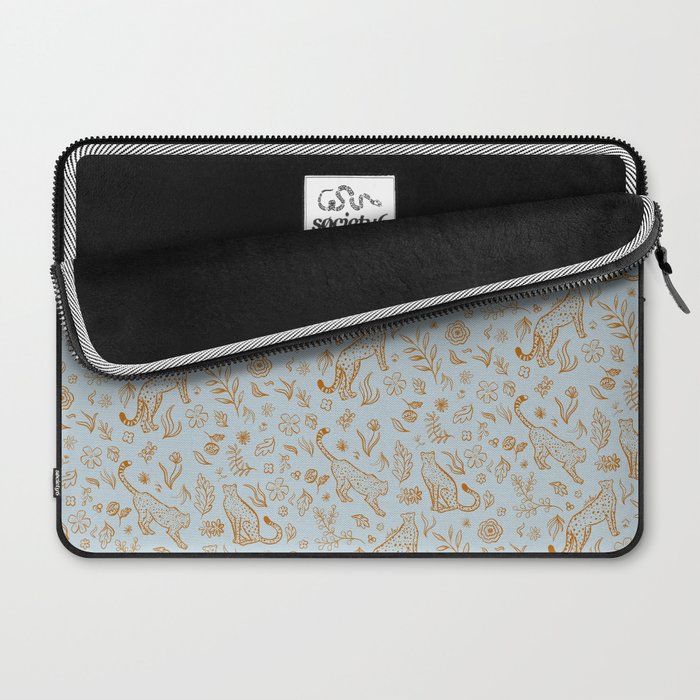 Cheetahs and Plants Boho Laptop Sleeve Gallery Image 2