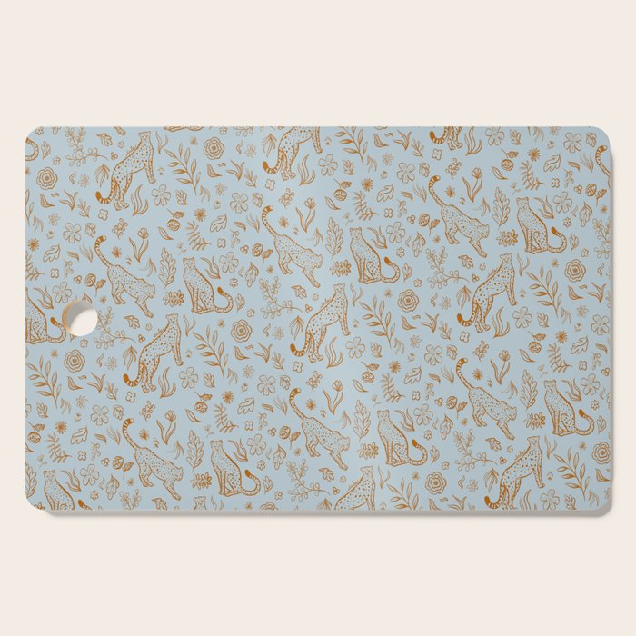 Cheetahs and Plants Boho Cutting Board Gallery Image 1