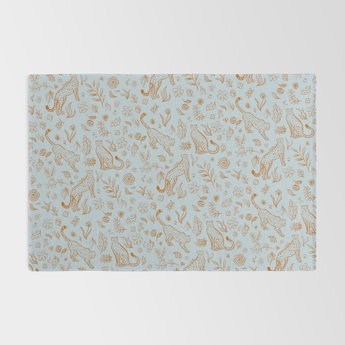 Cheetahs and Plants Boho Rug Gallery Image 2
