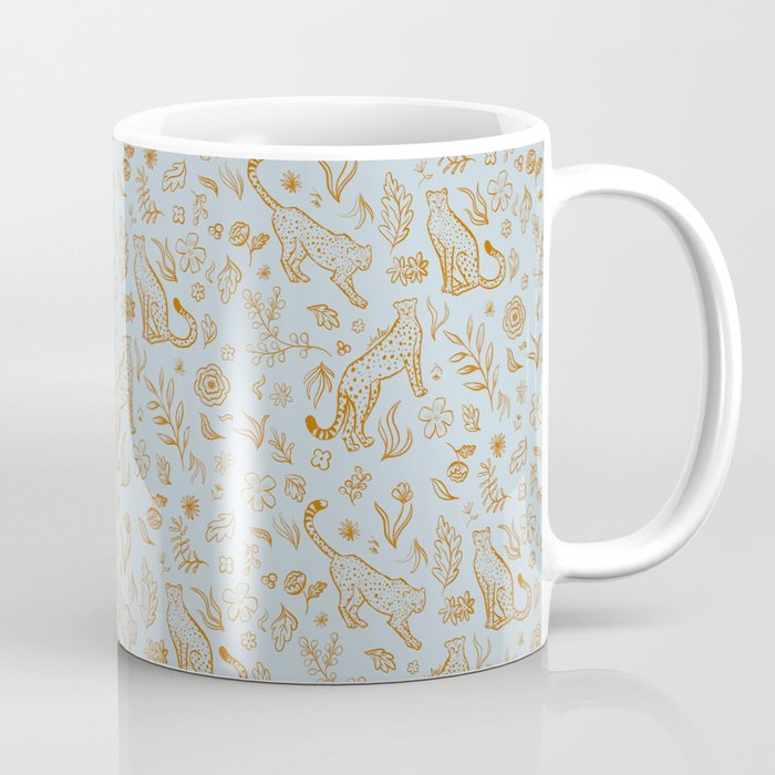 Cheetahs and Plants Boho Coffee Mug Gallery Image 1