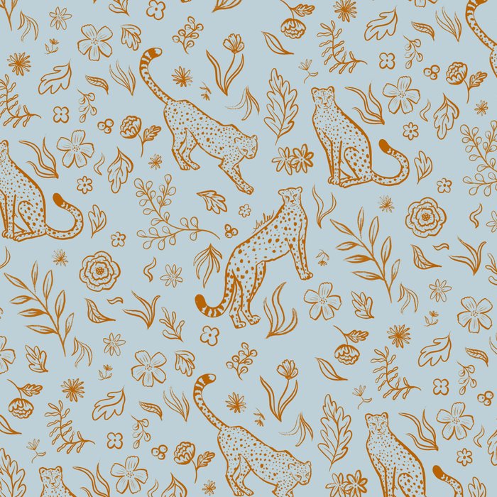 Cheetahs and Plants Boho Coffee Mug Gallery Image 2