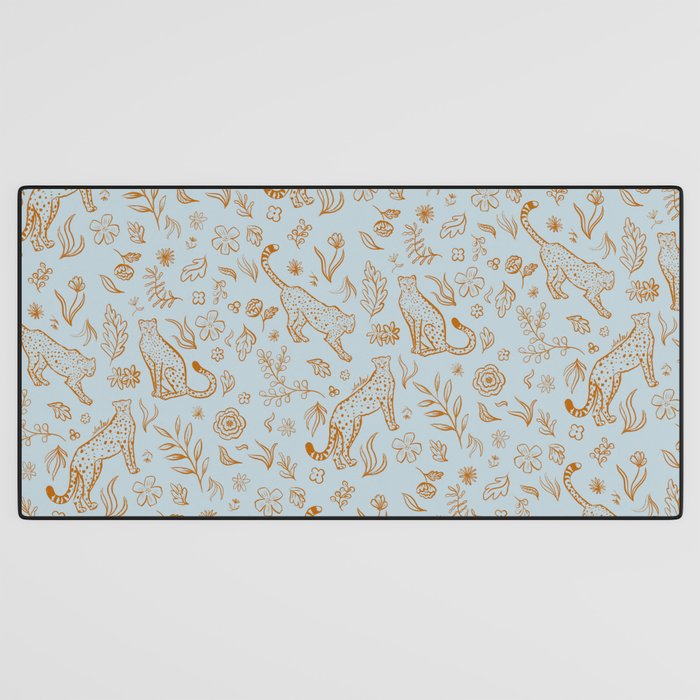 Cheetahs and Plants Boho Desk Mat Gallery Image 3