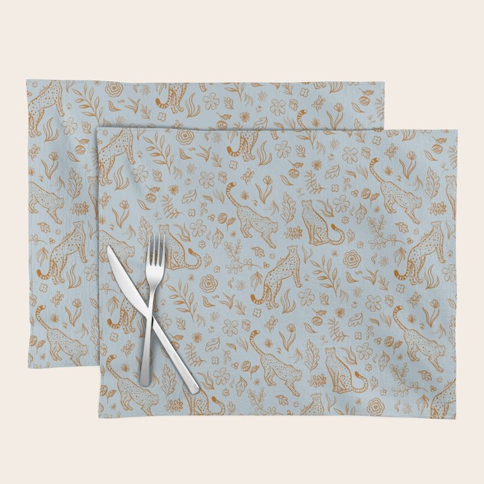 Cheetahs and Plants Boho Placemat Gallery Image 1