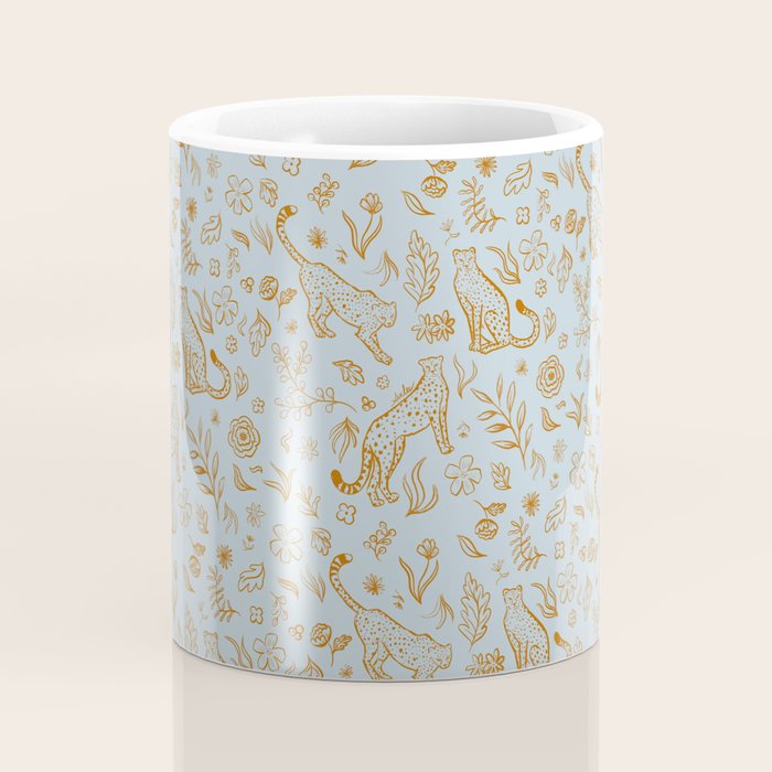 Cheetahs and Plants Boho Coffee Mug Gallery Image 4