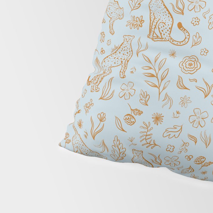 Cheetahs and Plants Boho Pillow Sham Gallery Image 4