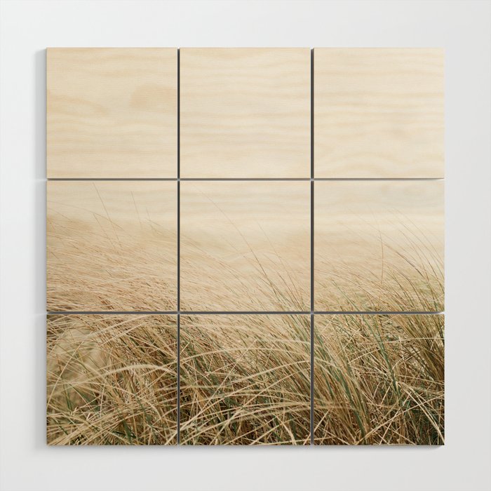 Dune grass | Ireland travel photogragraphy print | At the beach Wood Wall Art Gallery Image 1