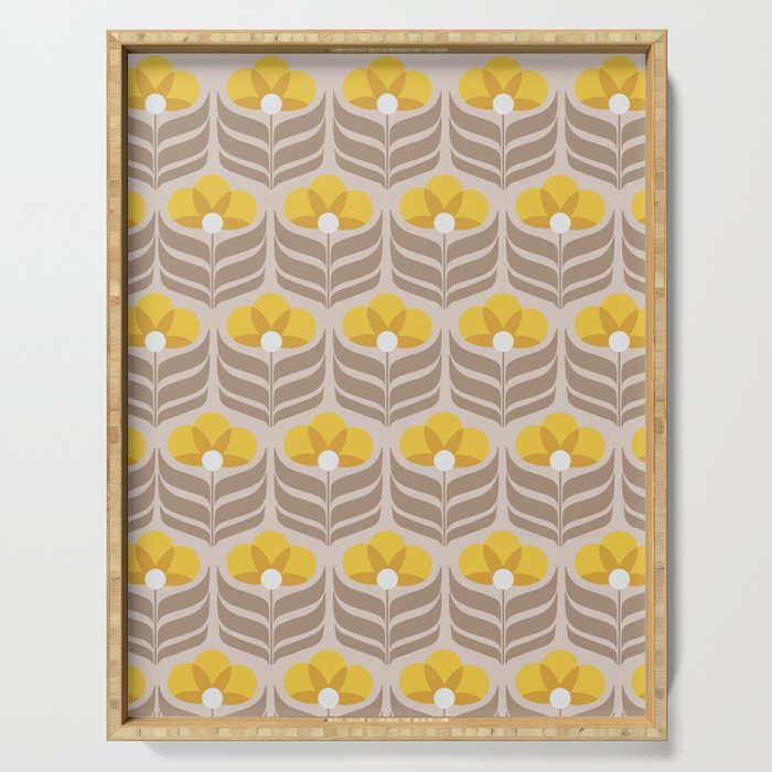 Sunny retro pattern no6 Serving Tray Gallery Image 1