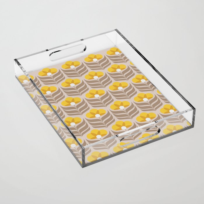 Sunny retro pattern no6 Acrylic Tray Gallery Image 1
