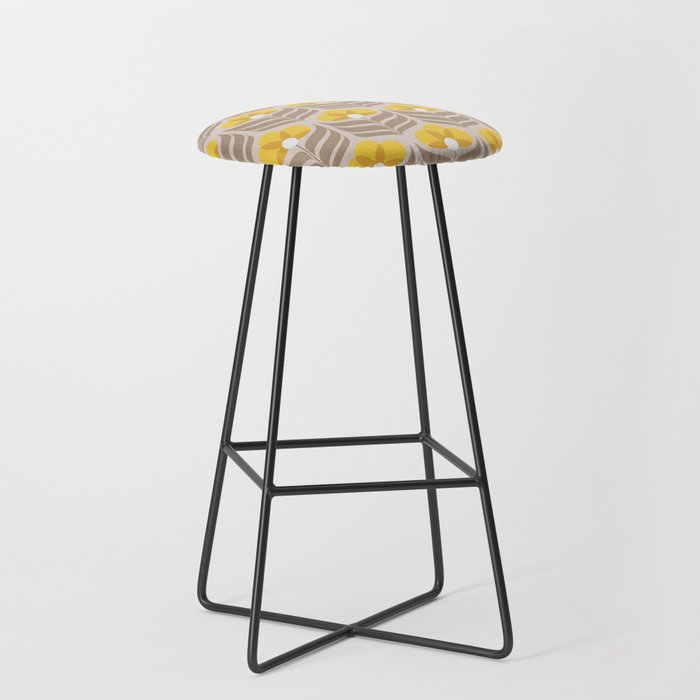 Sunny retro pattern no6 Stool Gallery Image 1