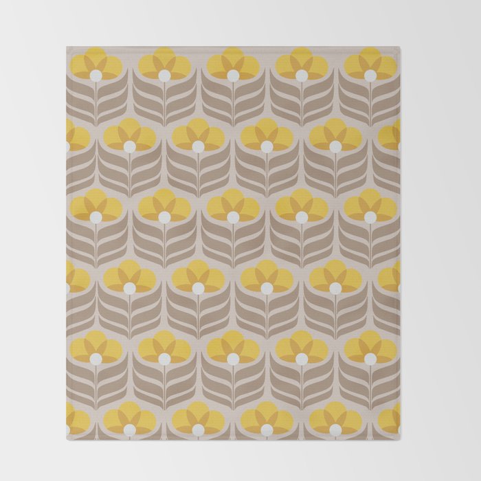 Sunny retro pattern no6 Throw Blanket Gallery Image 2