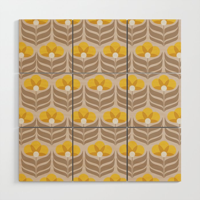 Sunny retro pattern no6 Wood Wall Art Gallery Image 1