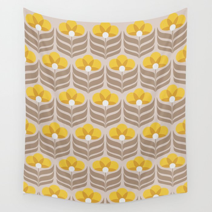 Sunny retro pattern no6 Wall Tapestry Gallery Image 1