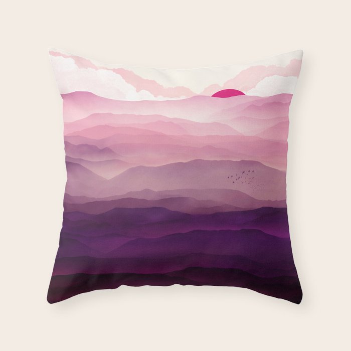 Ultra Violet Day Throw Pillow Gallery Image 1