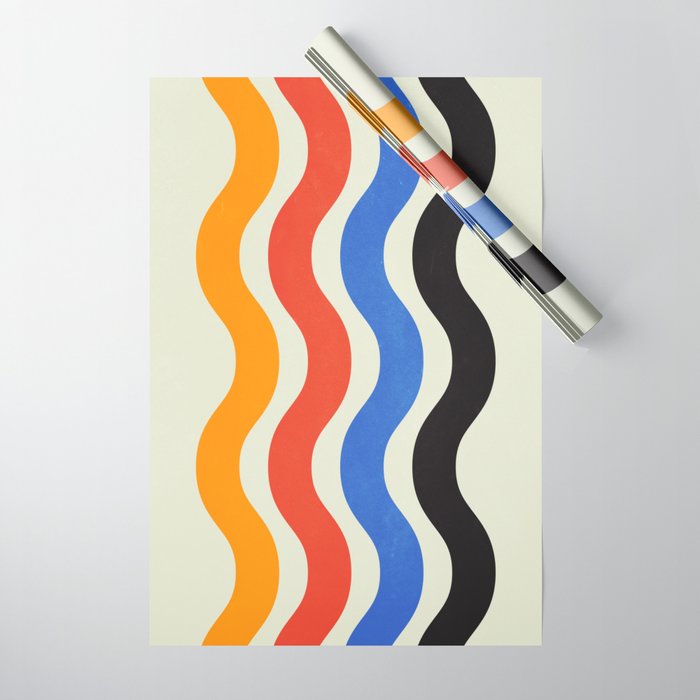Bauhaus Waves Wrapping Paper Gallery Image 1