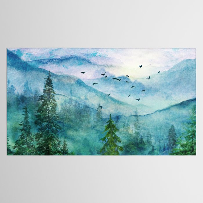 Spring Mountainscape Tablecloth Gallery Image 2