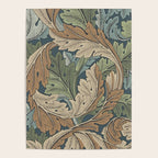 William Morris Acanthus Leaves Slate Blue Thyme Vintage Pattern Poster Gallery Image 4
