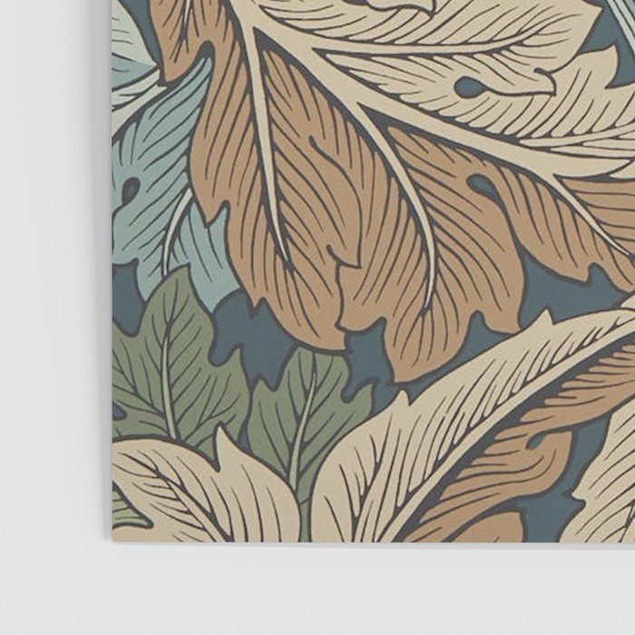 William Morris Acanthus Leaves Slate Blue Thyme Vintage Pattern Poster Gallery Image 3