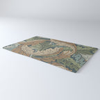 William Morris Acanthus Leaves Slate Blue Thyme Vintage Pattern Rug Gallery Image 3