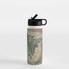 William Morris Acanthus Leaves Slate Blue Thyme Vintage Pattern Water Bottle Gallery Image 1