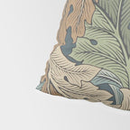 William Morris Acanthus Leaves Slate Blue Thyme Vintage Pattern Pillow Sham Gallery Image 4