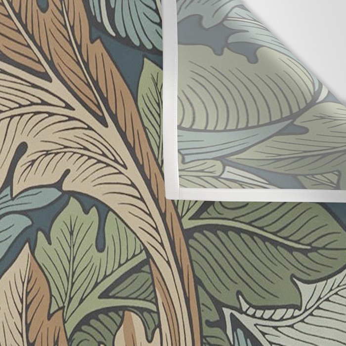 William Morris Acanthus Leaves Slate Blue Thyme Vintage Pattern Wall Tapestry Gallery Image 3