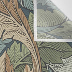 William Morris Acanthus Leaves Slate Blue Thyme Vintage Pattern Wall Tapestry Gallery Image 3