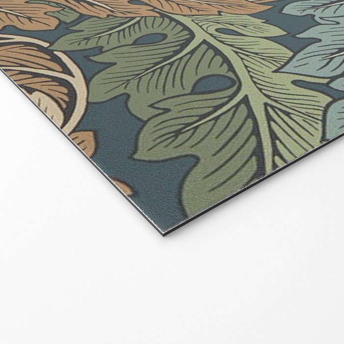 William Morris Acanthus Leaves Slate Blue Thyme Vintage Pattern Welcome Mat Gallery Image 2