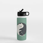 Hidden cat 26g Green yin yang hug Water Bottle Gallery Image 1