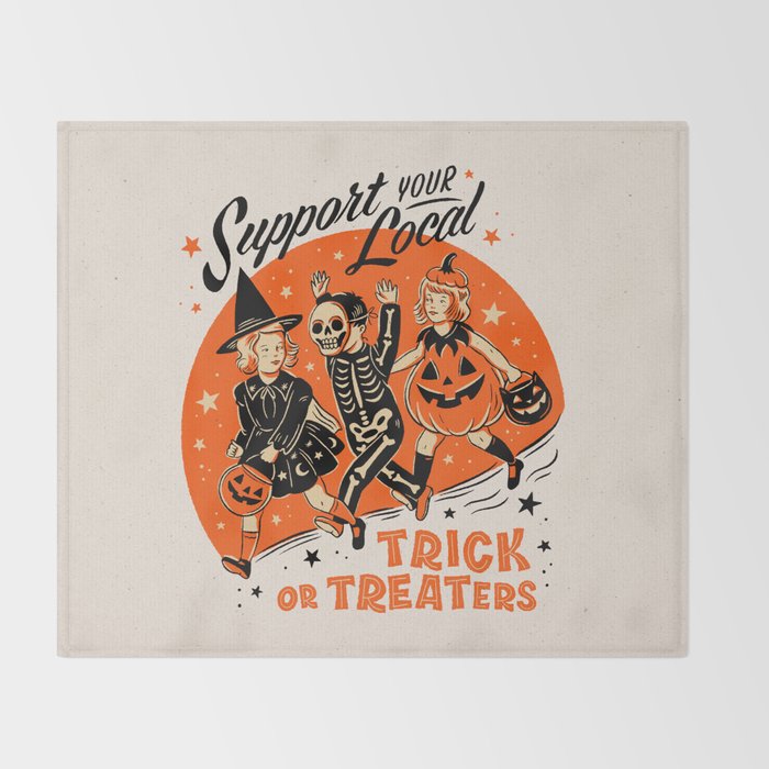 Trick or Treat Throw Blanket Gallery Image 2