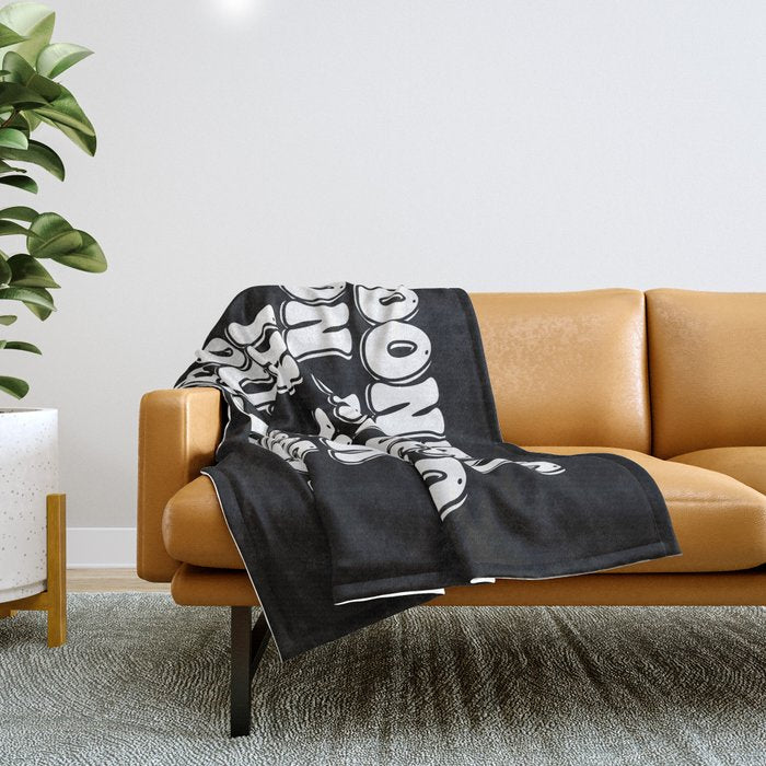 Don't Sit on My Bed in Your Outside Clothes Throw Blanket Gallery Image 1