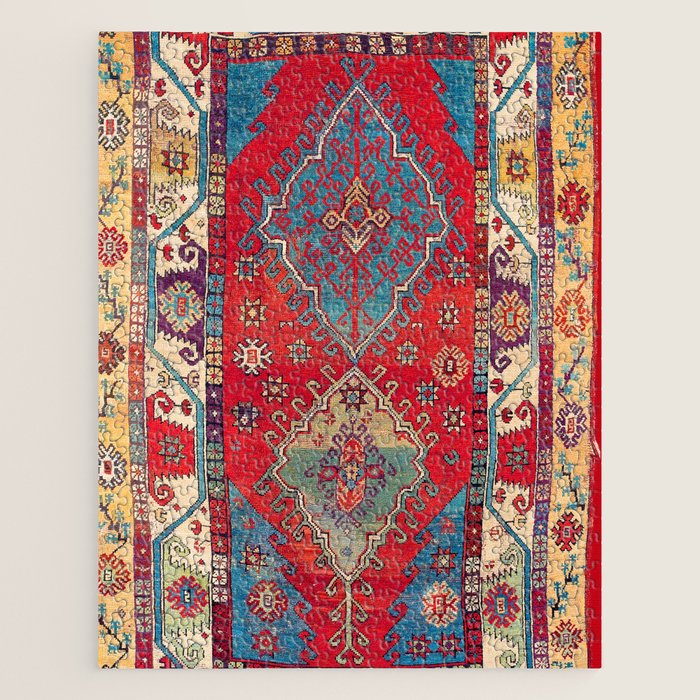 Anatolian Village Rug Print Jigsaw Puzzle Gallery Image 1