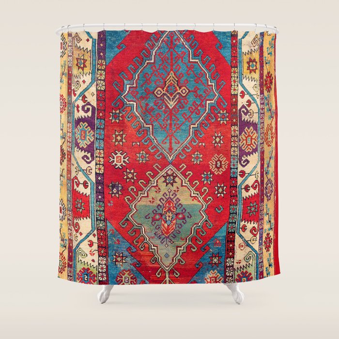 Anatolian Village Rug Print Shower Curtain Gallery Image 1
